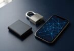 Portefeuille matériel et cadenas illustrant l’achat sécurisé d’Ethereum