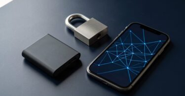 Portefeuille matériel et cadenas illustrant l’achat sécurisé d’Ethereum